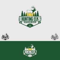 modèle de conception de logo de club de chasse vecteur