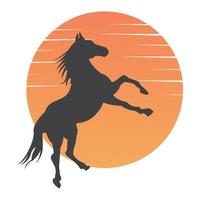 création de logo de cheval vecteur