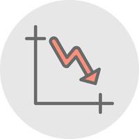 conception d'icône vectorielle tendance à la baisse vecteur