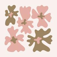 abstrait forme fleurs salutation carte vecteur