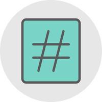 conception d'icône de vecteur de hashtag