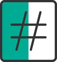 conception d'icône de vecteur de hashtag