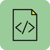 conception d'icône de vecteur de code de fichier