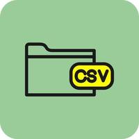 conception d'icône de vecteur de fichier csv