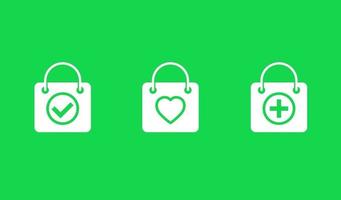 icônes de magasinage en ligne avec bags.eps vecteur