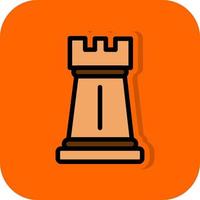 conception d'icône de vecteur de tour d'échecs