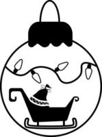 arbre Balle ligne icône. Cristmas décoration vecteur illustration isolé sur blanche. arbre globe contour style conception, conçu pour la toile et application. vecteur illustration