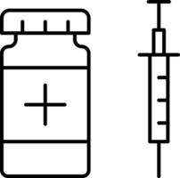 maladies, seringue, médicament vecteur. muscle douleurs, du froid et bronchite, pneumonie et fièvre, santé médical illustration - vecteur sur blanc Contexte