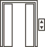ascenseur ouvrir, icône dans branché contour style isolé sur blanc Contexte. porte symbole pour votre la toile site conception, logo, application, ui. vecteur illustration, eps10. - vecteur sur blanc Contexte