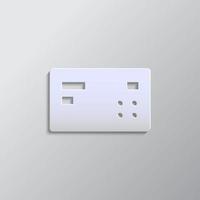 gris Couleur vecteur arrière-plan- papier style vecteur icône, carte, crédit papier style, icône