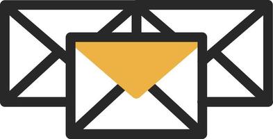 conception d'icône de vecteur de courrier en vrac