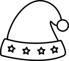 une Père Noël claus Noël chapeau icône conception élément graphique. vecteur icône