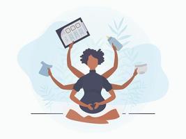 yoga pour Enceinte femmes. yoga et des sports pour Enceinte femmes. carte postale ou affiche dans doux couleurs pour toi. vecteur illustration dans dessin animé style.