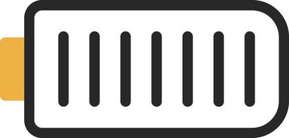 conception d'icônes vectorielles complètes de batterie vecteur