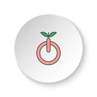 rond bouton pour la toile icône, écologie et environnement. bouton bannière rond, badge interface pour application illustration sur blanc Contexte vecteur