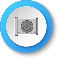 rond bouton pour la toile icône. l'audio, CD. bouton bannière rond, badge interface pour application illustration sur blanc Contexte vecteur