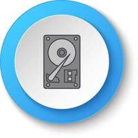 rond bouton pour la toile icône. disque dur. bouton bannière rond, badge interface pour application illustration sur blanc Contexte vecteur