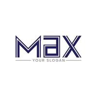 max texte logo vecteur illustration