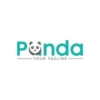 Créatif Panda logo icône vecteur illustration modèle
