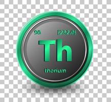 élément chimique thorium vecteur