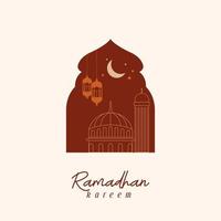 modèle Ramadan, instagram des postes, salutation carte affiche modèle, Publier carte, invitation vecteur