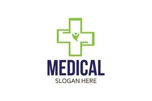 médical santé se soucier moderne minimaliste logo. médical clinique logo conception modèle. hôpital, diagnostique logo vecteur