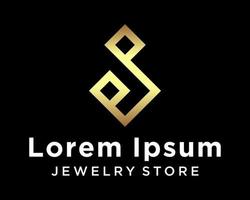 ensemble lettre j monogramme bijoux or métal luxe brillant étiquette symbole bijoux boutique marque conception vecteur