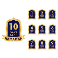 nombre de journées la gauche pour Ramadan vecteur