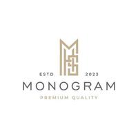 mhs initiale lettre monogramme logo modèle. initiales Trois lettre concept conception pour votre marque ou entreprise identité vecteur