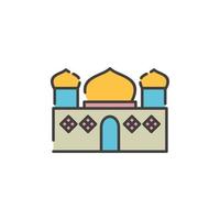 mosquée vecteur icône illustration logo