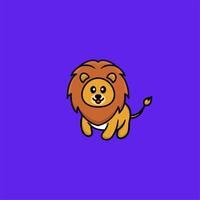 mignonne Lion concept logo conception vecteur