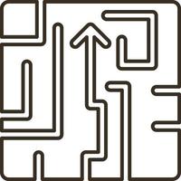 ligne vecteur icône Labyrinthe, puzzle, stratégie. contour vecteur icône sur blanc Contexte