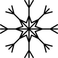 flocon de neige icône. Noël et hiver thème. Facile plat noir illustration sur blanc Contexte. vecteur icône
