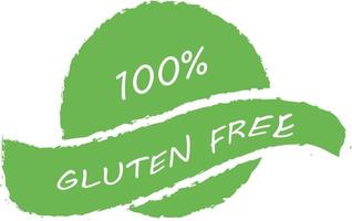 gluten gratuit nourriture étiqueter. vecteur illustration.
