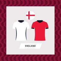 Angleterre Football nationale équipe uniforme plat illustration. européen Football équipe. vecteur