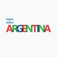 Argentine coloré rgb typographie avec ses nationale drapeau vecteur