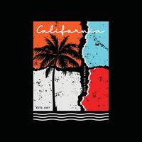 typographie d'illustration californienne. parfait pour la conception de t-shirt vecteur