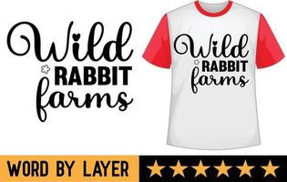 sauvage lapin fermes svg conception vecteur