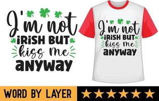 Saint Patrick svg t chemise conception vecteur