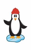 dessin animé mignon de pingouin vecteur