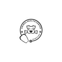 modèle de logo d'animalerie. éléments de conception d'étiquettes pour animalerie, zoo, soins pour animaux de compagnie et produits pour animaux. vecteur