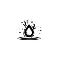 logo de gouttes d'eau. conception d'emblème sur fond blanc. vecteur