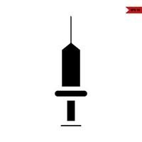 icône de glyphe d'injection vecteur