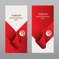 joyeux jour de l'indépendance tunisie célébration vecteur modèle illustration de conception