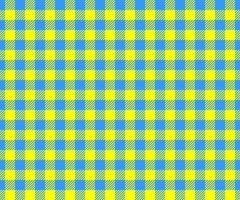 vichy sans couture modèle dans ukrainien drapeau bleu et Jaune couleurs. à carreaux texture pour pique-nique couverture, nappe de table, plaid. en tissu géométrique arrière-plan, textile conception vecteur