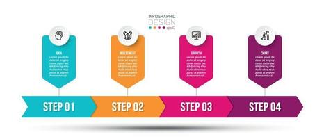 modèle d'infographie entreprise graphique chronologique. vecteur