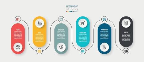 modèle d'infographie entreprise graphique chronologique. vecteur