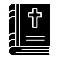 christianisme signe sur livre montrant vecteur de Bible livre dans moderne style