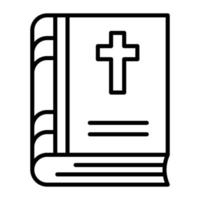 christianisme signe sur livre montrant vecteur de Bible livre dans moderne style