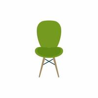 chaise à la mode dans le concept d'intérieur de style scandinave. joli mobilier simple isolé sur fond blanc. intérieur de conception de dessin animé plat. illustration vectorielle vecteur